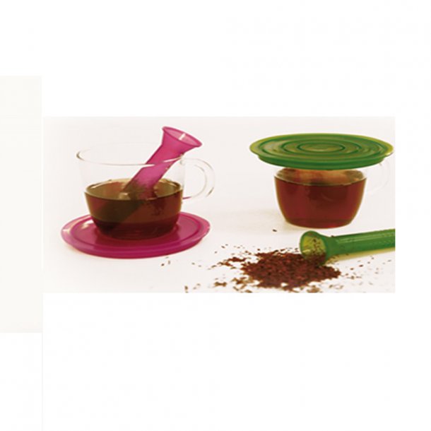 Θήκη Σιλικόνης + Καπάκι Tea O' Clock σε ροζ, πράσινο, πορτοκαλί και καφέ χρώμα> 